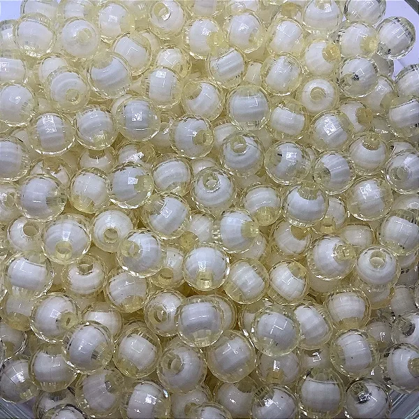 Bola Com Miolo Sextavada Passante 8mm em Acrílico 50g Cor 296