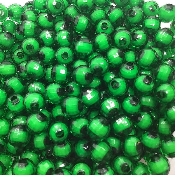 Bola Com Miolo Sextavada Passante 8mm em Acrílico 50g Cor 131