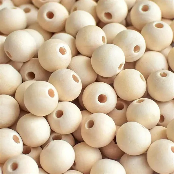 Bola Madeira 12mm Cor-Natural 500g