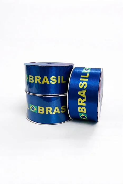 Fita Personalizada Cetim Brasil Cinderela 38mm 10m REf. 972- Brasil