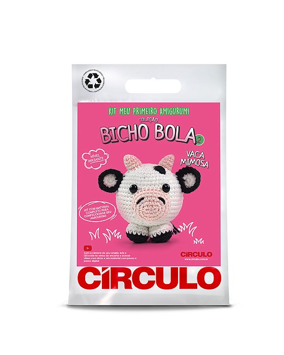 Kit Amigurumi Coleção Bicho Bola - Vaca Mimosa