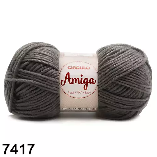 Fio Amiga Circulo 100g 7417- Cinza Chumbo