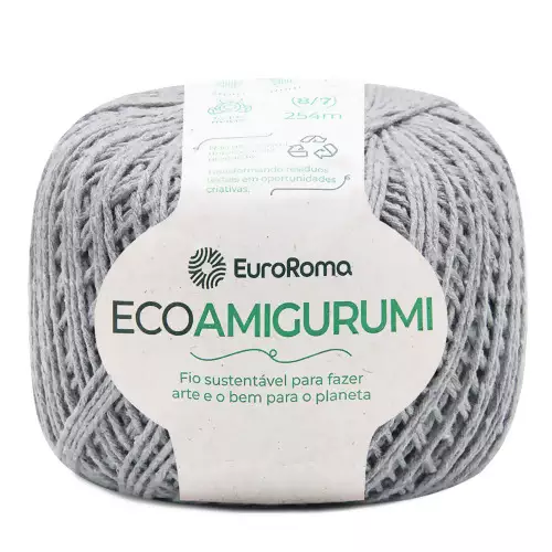 Fio Ecoamigurumi EuroRoma 254mts Cor -270 Cinza