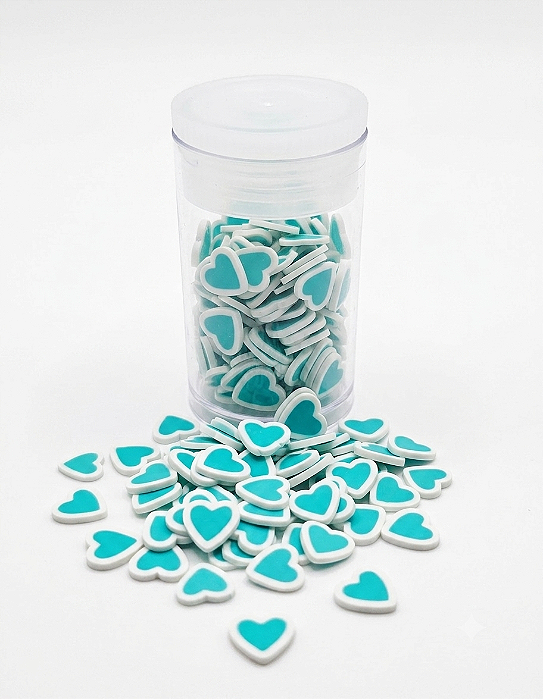 Mini Apliques Biscuit Coração Tiffany Enfeite para Laços, Artesanato RO.151243