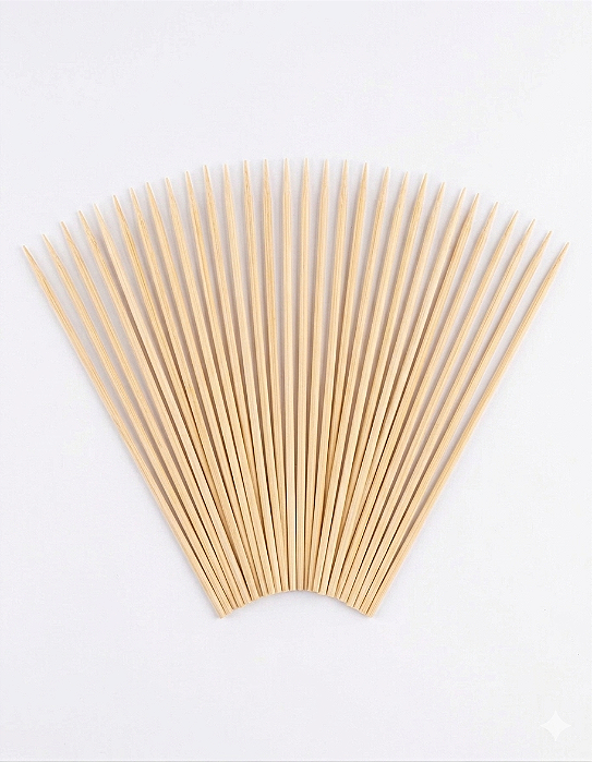 Espeto de Bambu para Churrasco 25cm Contém 50 unidades