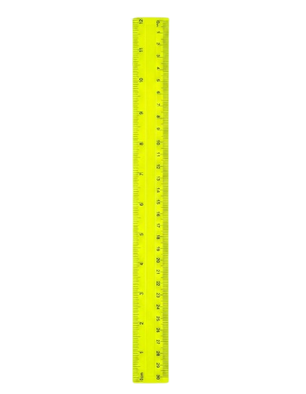 Régua Plástica 30cm Yins Paper Amarelo Neon