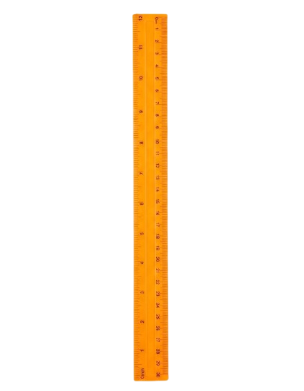 Régua Plástica 30cm Yins Paper Laranja Neon