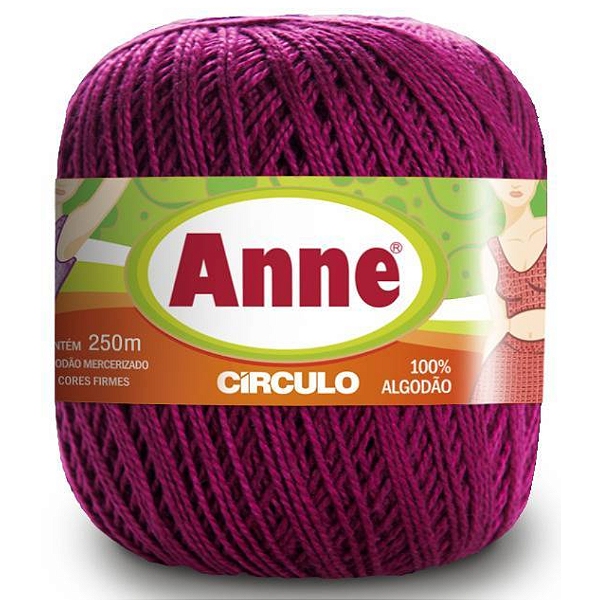 Linha Anne 65m Algodão Cor 3794- Bordo com 65 metros