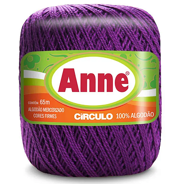 Linha Anne 65m Algodão Cor 6313- Amora com 65 metros