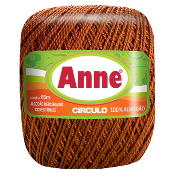 Linha Anne 65m Algodão Cor 7504- Mogno com 65 metros
