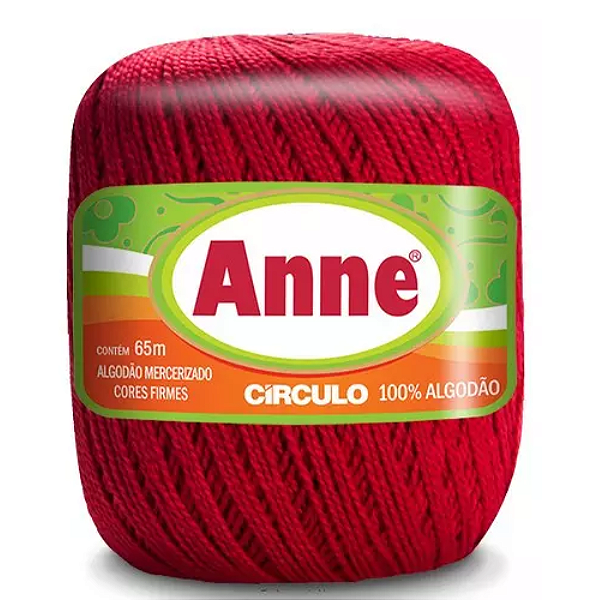 Linha Anne 65m Algodão Cor 3581- Pimenta com 65 metros