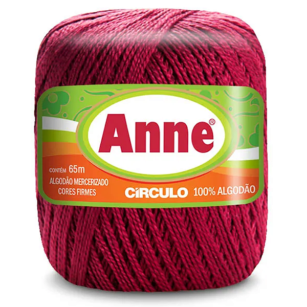 Linha Anne 65m Algodão Cor 7136- Marsala com 65 metros