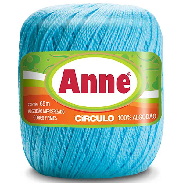 Linha Anne 65m Algodão Cor 2151- Ceu com 65 metros