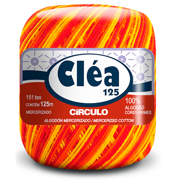 Linha Clea 125 Circulo Cor 9165- Hibisco Amarelo Com 125 Metros