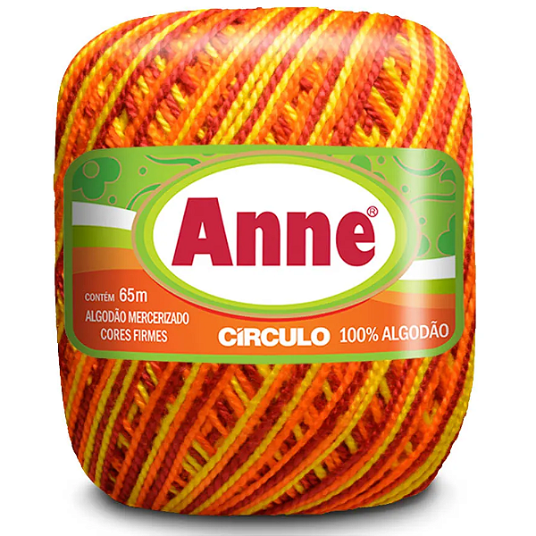 Linha Anne 65m Algodão Cor 9165- Hibisco Amarelo com 65 metros