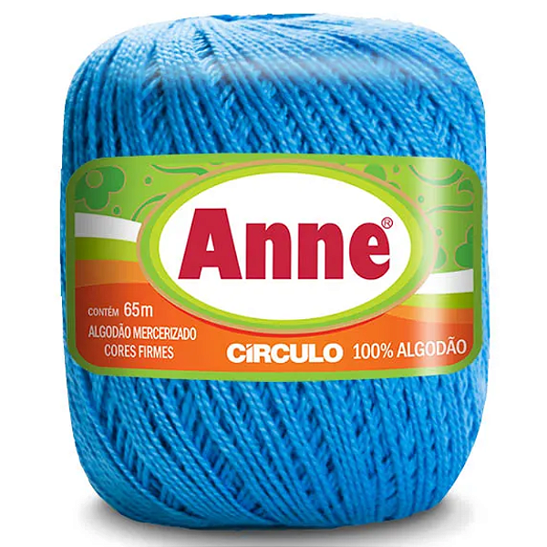 Linha Anne 65m Algodão Cor 2500- Acqua com 65 metros