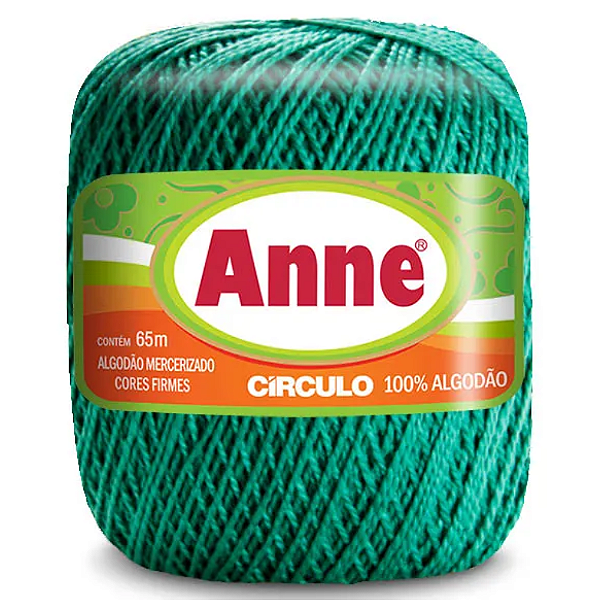 Linha Anne 65m Algodão Cor 5556- Tiffany com 65 metros