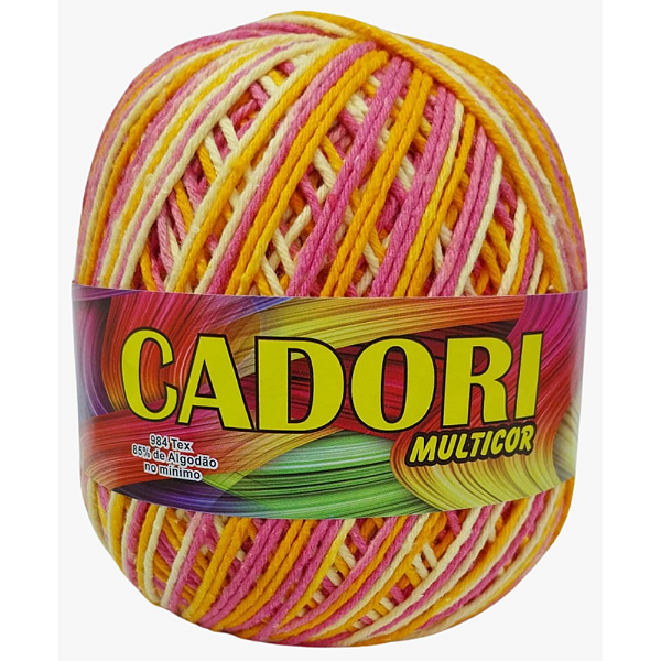 Barbante Cadori Multicolor N.6 Cor 737 Rosa CL C/226 Metros