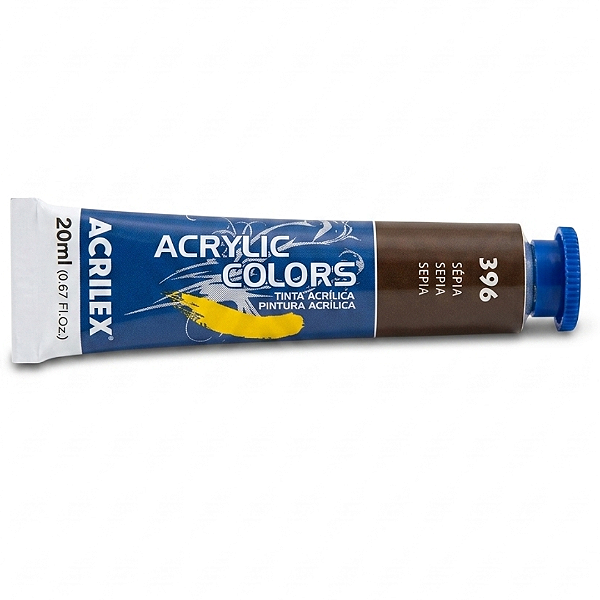 Tinta Acrílica Colors Acrilex 20ml Cor 396 Sepia