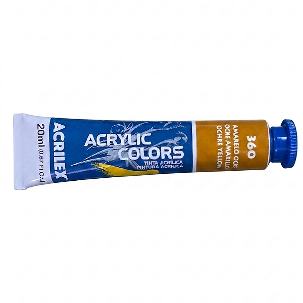 Tinta Acrílica Colors Acrilex 20ml Cor 360 Amarelo Ocre