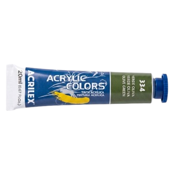 Tinta Acrílica Colors Acrilex 20ml Cor 364 Verde Oliva