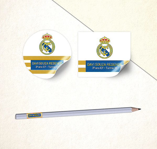 Kit de Etiquetas Escolares | Real Madrid | Personalizado