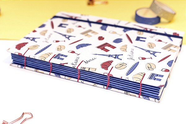 Caderno Bullet Journal Copta | Coleção Viagens | França