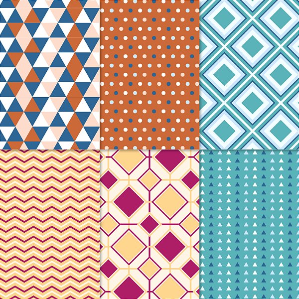 Papéis Digitais | Estampas Geométricas | ARQUIVO DIGITAL