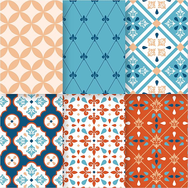 Papéis Digitais | Estampas Azulejos | ARQUIVO DIGITAL