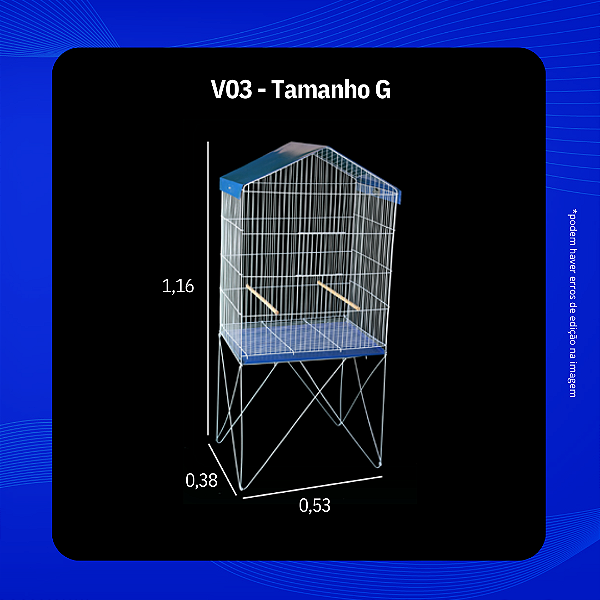 Viveiro Teto de Chapa