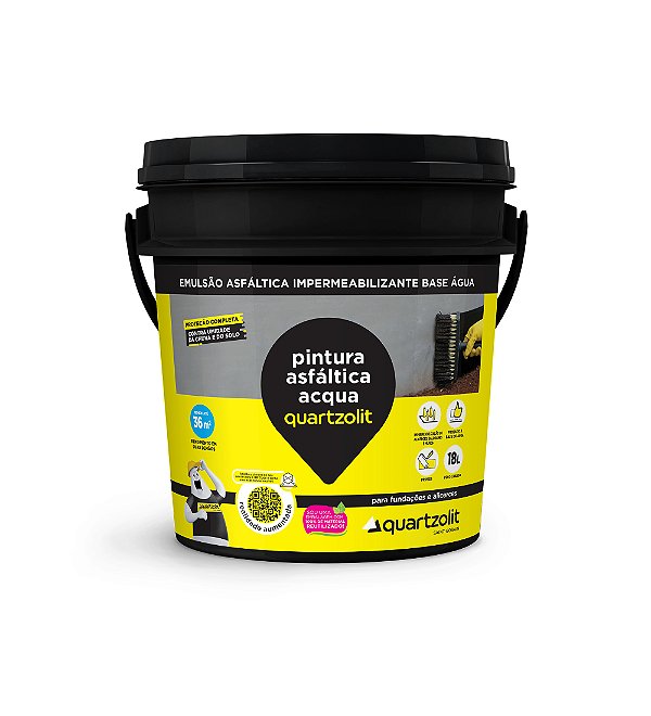 PINTURA ASFALTICA ACQUA QTZ - BD 18L