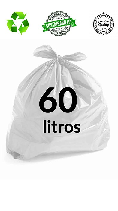 Saco para Lixo 60 Litros - 50 unidades 0,950 Kgs