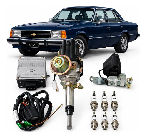 Kit Ignição Eletrônica C10 C20 Chevrolet Com Jg Velas 6cc