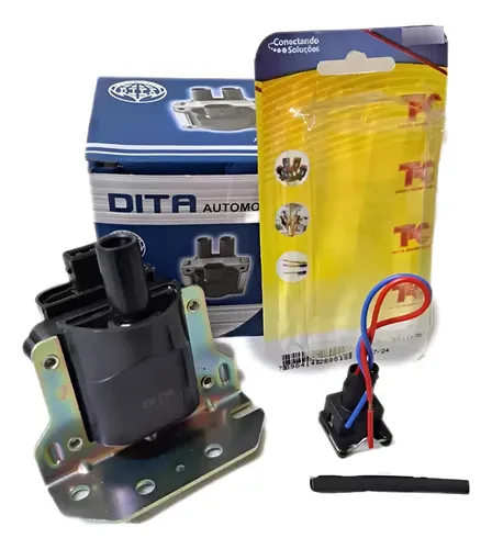 Bobina Ignição Gol Mi Santana Original 2 Pinos + Conector