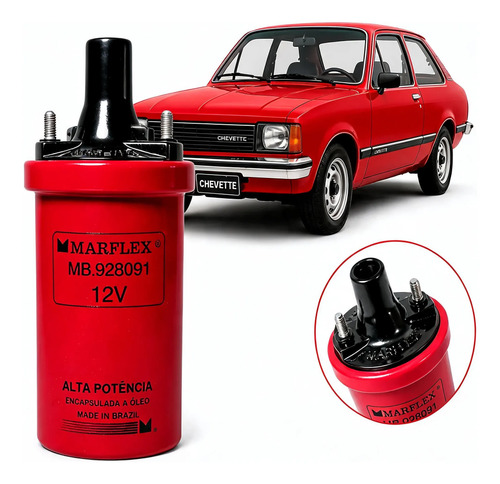 Bobina Ignição Equivale Bosch 091 Chevette Fiat Uno Tempra