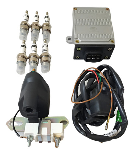 Kit Ignição + Modulo Chicote Bobina Velas Jeep Maverick 6cc