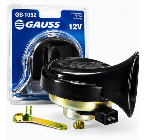 Buzina Caracol Universal 12v Gauss Gb1055 2 Terminais