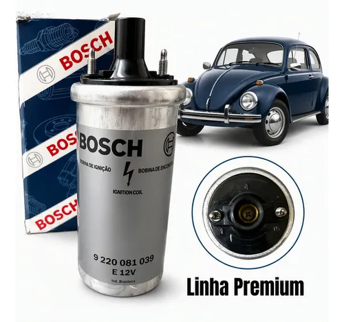 Bobina Ignição Bosch Fusca 1200 1300 1.3 1.5 1.6 Platinado