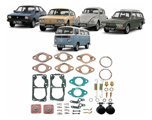 Kit Reparo Carburador Completo Brasilia Gol 1300 1600 Novo
