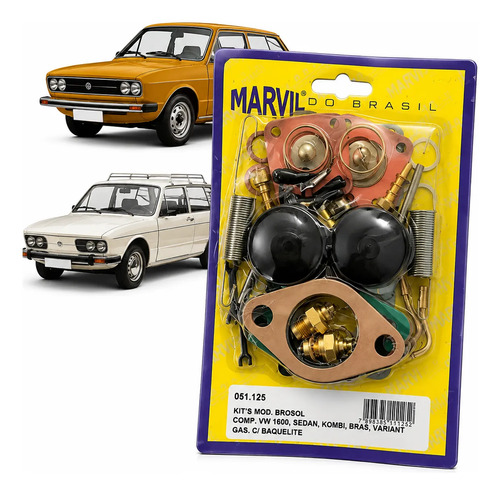 Kit Carburador Sedan Brasília Brosol 1600 Variant Gas C/baq