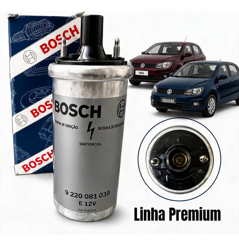 Bobina Ignição Bosch Vw Gol Voyage 1300 1500 1600 Platinado