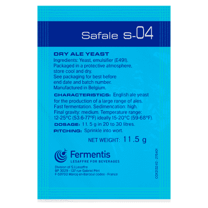 Fermento Fermentis - SafAle S-04 11,5g