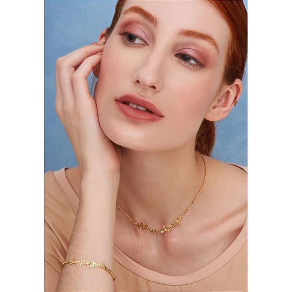 Colar Minha Escrita com Topázio - 2 Escritas Prata