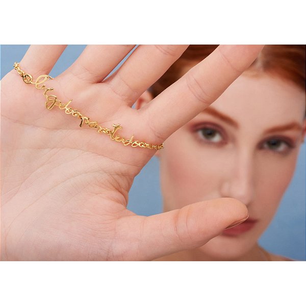 Pulseira Minha Escrita - 3 Escritas Prata