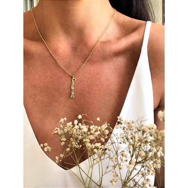 Pingente Minha Escrita - 1 Escrita Ouro