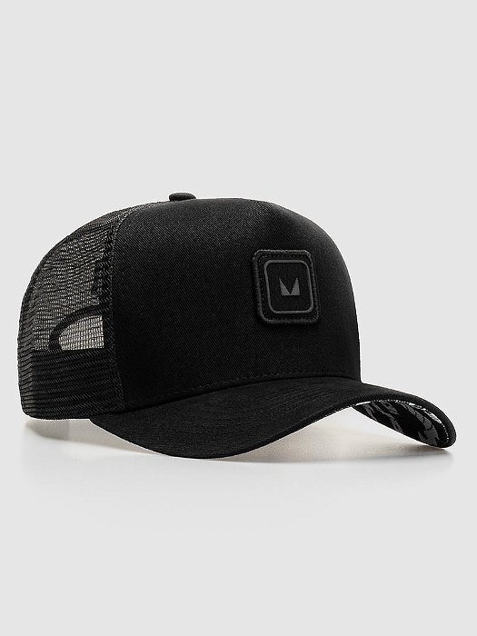 Boné Trucker Concept Preto Aba Camuflada MVCK