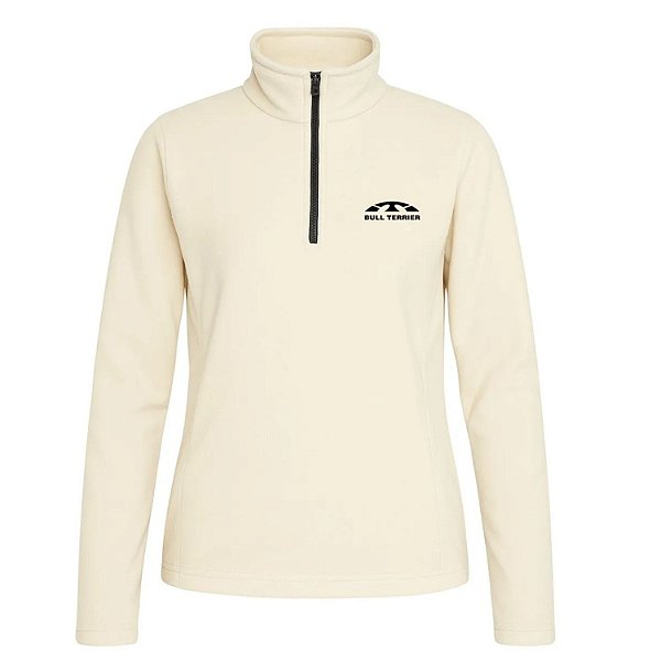 Casaco Bull Terrier Fleece Com Ziper Curto Feminino