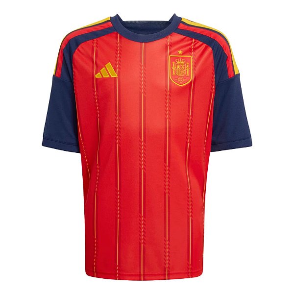 Camisa Adidas I Espanha 26 Infantil