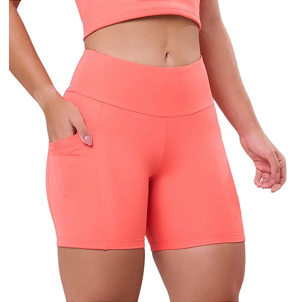 Bermuda Authen Essential Run Stamina 3 Bolsos 15cm Feminino