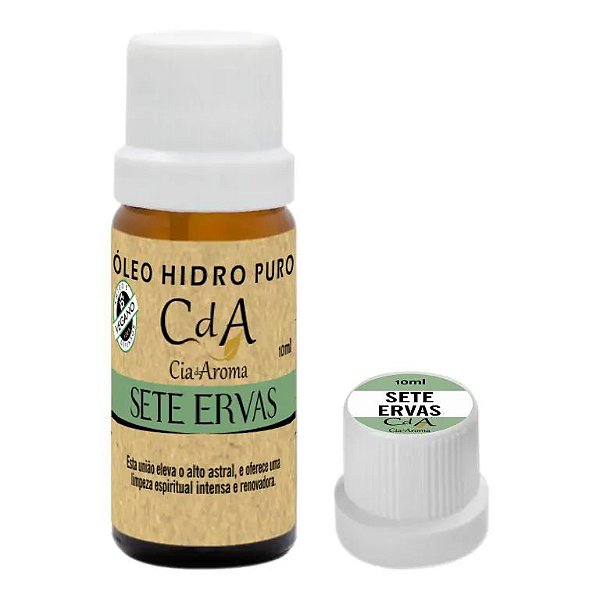 Óleo Hidrossolúvel Sete Ervas 10ml Cia do Aroma